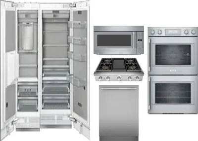 6 Piece Package Includes Refrigerator, Freezer, Cooktop, Wall Oven, Microwave And Dishwasher