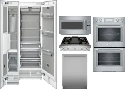 6 Piece Package Includes Refrigerator, Freezer, Cooktop, Wall Oven, Microwave And Dishwasher
