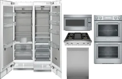 6 Piece Package Includes Refrigerator, Freezer, Cooktop, Wall Oven, Microwave And Dishwasher