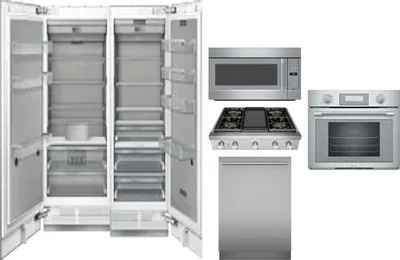 6 Piece Package Includes Refrigerator, Freezer, Cooktop, Wall Oven, Microwave And Dishwasher