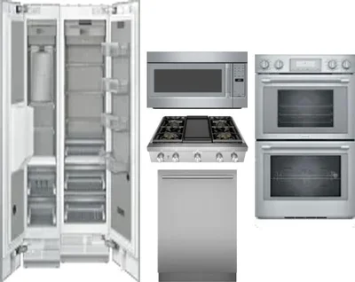 6 Piece Package Includes Refrigerator, Freezer, Cooktop, Wall Oven, Microwave And Dishwasher