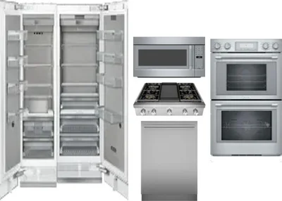 6 Piece Package Includes Refrigerator, Freezer, Cooktop, Wall Oven, Microwave And Dishwasher