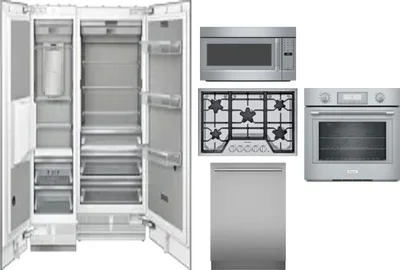 6 Piece Package Includes Refrigerator, Freezer, Cooktop, Wall Oven, Microwave And Dishwasher