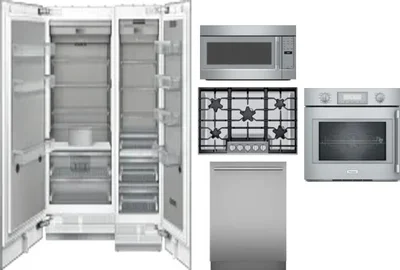 6 Piece Package Includes Refrigerator, Freezer, Cooktop, Wall Oven, Microwave And Dishwasher