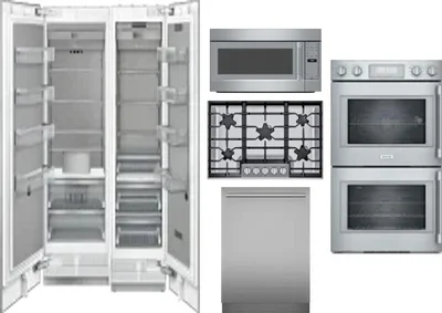 6 Piece Package Includes Refrigerator, Freezer, Cooktop, Wall Oven, Microwave And Dishwasher