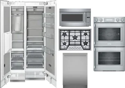 6 Piece Package Includes Refrigerator, Freezer, Cooktop, Wall Oven, Microwave And Dishwasher