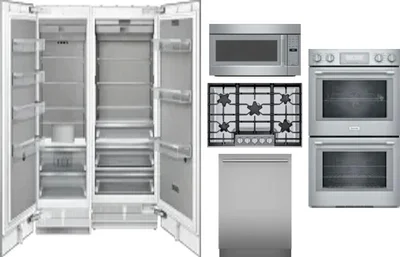6 Piece Package Includes Refrigerator, Freezer, Cooktop, Wall Oven, Microwave And Dishwasher