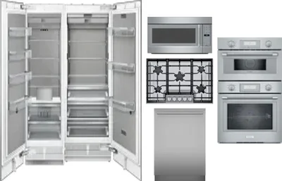6 Piece Package Includes Refrigerator, Freezer, Cooktop, Wall Oven, Microwave And Dishwasher