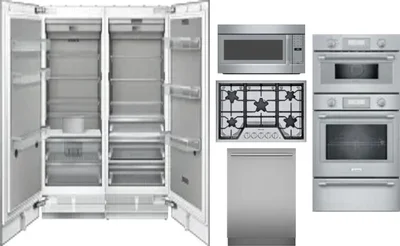 6 Piece Package Includes Refrigerator, Freezer, Cooktop, Wall Oven, Microwave And Dishwasher