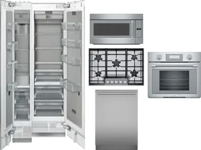 6 Piece Package Includes Refrigerator, Freezer, Cooktop, Wall Oven, Microwave And Dishwasher
