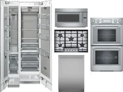 6 Piece Package Includes Refrigerator, Freezer, Cooktop, Wall Oven, Microwave And Dishwasher