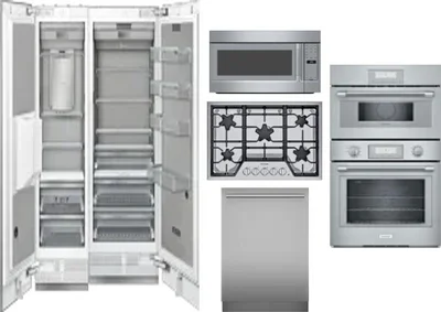 6 Piece Package Includes Refrigerator, Freezer, Cooktop, Wall Oven, Microwave And Dishwasher
