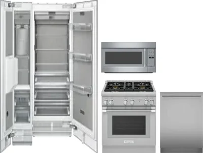 5 Piece Package Includes Refrigerator, Freezer, Range, Microwave And Dishwasher
