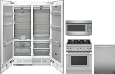 5 Piece Package Includes Refrigerator, Freezer, Range, Microwave And Dishwasher