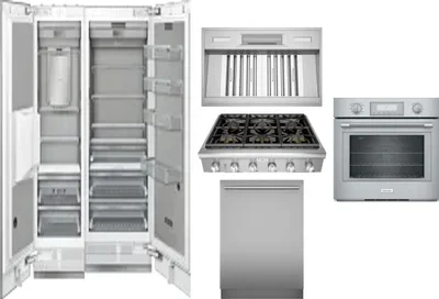 6 Piece Package Includes Refrigerator, Freezer, Cooktop, Wall Oven, Hood And Dishwasher