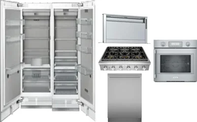 6 Piece Package Includes Refrigerator, Freezer, Cooktop, Wall Oven, Hood And Dishwasher
