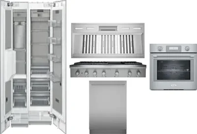 6 Piece Package Includes Refrigerator, Freezer, Cooktop, Wall Oven, Hood And Dishwasher