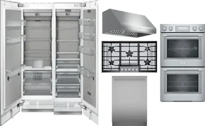 6 Piece Package Includes Refrigerator, Freezer, Cooktop, Wall Oven, Hood And Dishwasher
