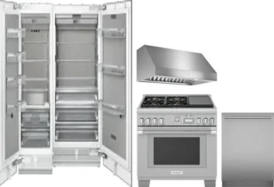 5 Piece Package Includes Refrigerator, Freezer, Range, Hood And Dishwasher