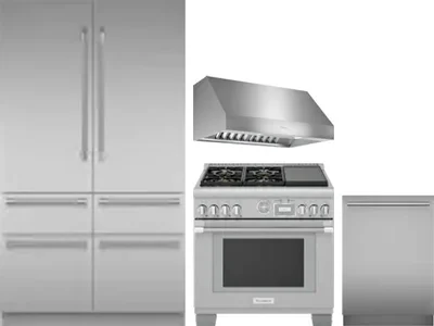 4 Piece Package Includes Refrigerator, Range, Hood And Dishwasher