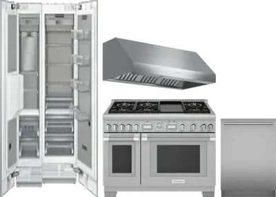 5 Piece Package Includes Refrigerator, Freezer, Range, Hood And Dishwasher