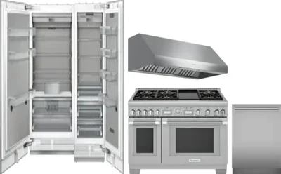 5 Piece Package Includes Refrigerator, Freezer, Range, Hood And Dishwasher