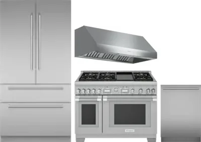 4 Piece Package Includes Refrigerator, Range, Hood And Dishwasher