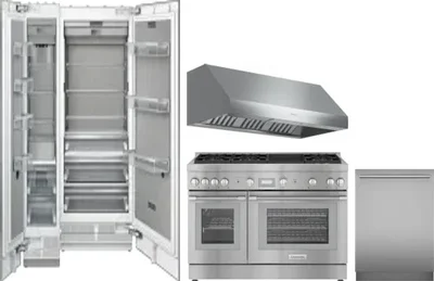 5 Piece Package Includes Refrigerator, Freezer, Range, Hood And Dishwasher