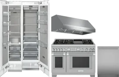5 Piece Package Includes Refrigerator, Freezer, Range, Hood And Dishwasher
