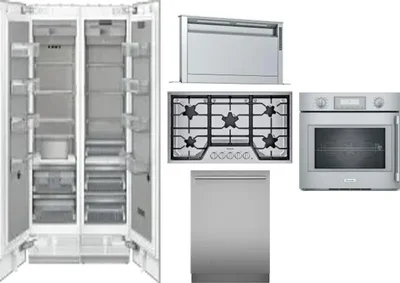6 Piece Package Includes Refrigerator, Freezer, Cooktop, Wall Oven, Hood And Dishwasher