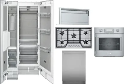 6 Piece Package Includes Refrigerator, Freezer, Cooktop, Wall Oven, Hood And Dishwasher