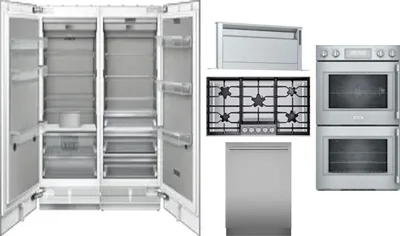 6 Piece Package Includes Refrigerator, Freezer, Cooktop, Wall Oven, Hood And Dishwasher