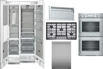 6 Piece Package Includes Refrigerator, Freezer, Cooktop, Wall Oven, Hood And Dishwasher