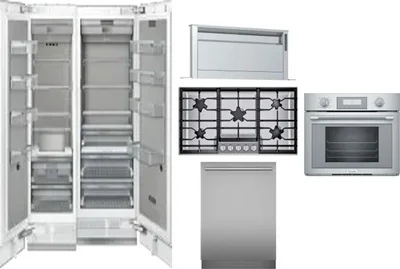 6 Piece Package Includes Refrigerator, Freezer, Cooktop, Wall Oven, Hood And Dishwasher