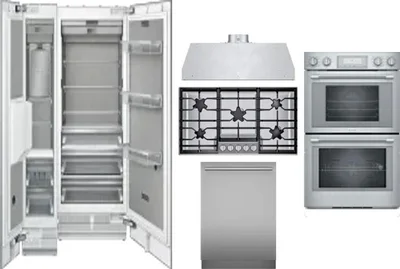 6 Piece Package Includes Refrigerator, Freezer, Cooktop, Wall Oven, Hood And Dishwasher