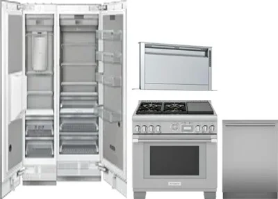5 Piece Package Includes Refrigerator, Freezer, Range, Hood And Dishwasher