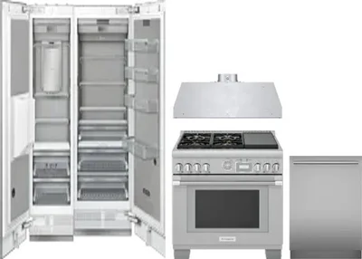 5 Piece Package Includes Refrigerator, Freezer, Range, Hood And Dishwasher