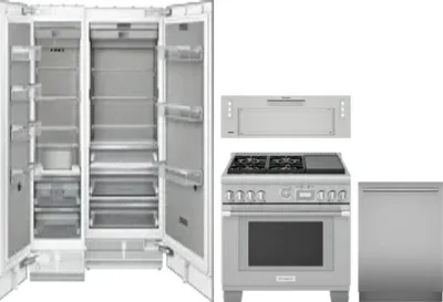 5 Piece Package Includes Refrigerator, Freezer, Range, Hood And Dishwasher