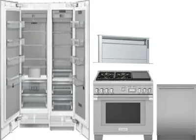 5 Piece Package Includes Refrigerator, Freezer, Range, Hood And Dishwasher