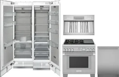 5 Piece Package Includes Refrigerator, Freezer, Range, Hood And Dishwasher