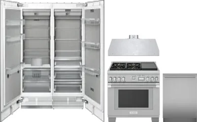 5 Piece Package Includes Refrigerator, Freezer, Range, Hood And Dishwasher