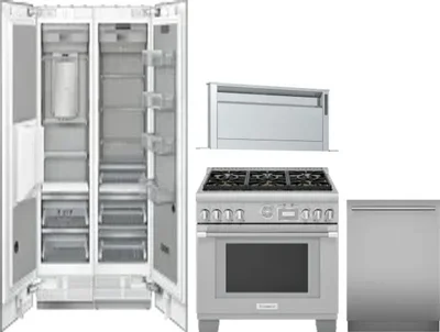 5 Piece Package Includes Refrigerator, Freezer, Range, Hood And Dishwasher