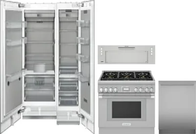 5 Piece Package Includes Refrigerator, Freezer, Range, Hood And Dishwasher