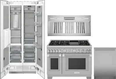 5 Piece Package Includes Refrigerator, Freezer, Range, Hood And Dishwasher