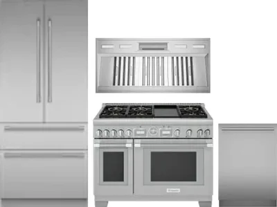 4 Piece Package Includes Refrigerator, Range, Hood And Dishwasher