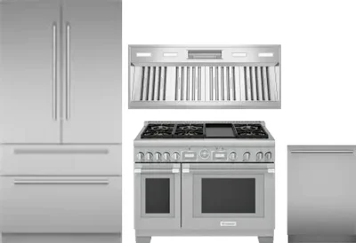 4 Piece Package Includes Refrigerator, Range, Hood And Dishwasher