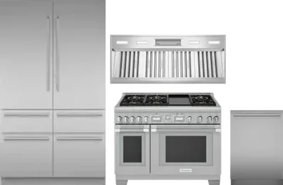 4 Piece Package Includes Refrigerator, Range, Hood And Dishwasher