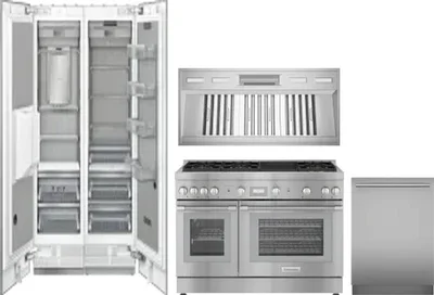 5 Piece Package Includes Refrigerator, Freezer, Range, Hood And Dishwasher