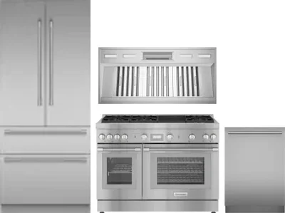 4 Piece Package Includes Refrigerator, Range, Hood And Dishwasher