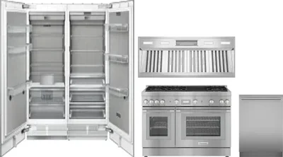5 Piece Package Includes Refrigerator, Freezer, Range, Hood And Dishwasher